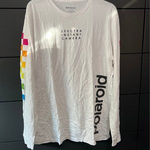 Polaroid White Long Sleeve Shirt Used Large
